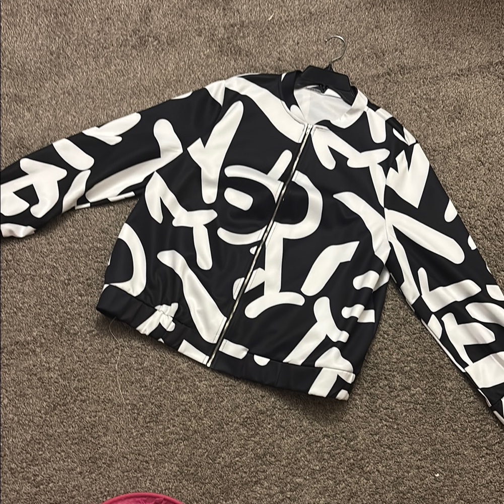 Black and White Graphic Jacket